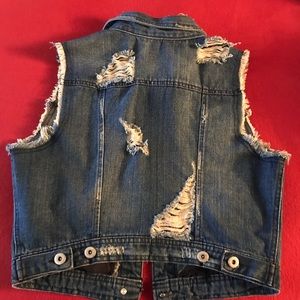 Highway jeans Distressed Jean Vest